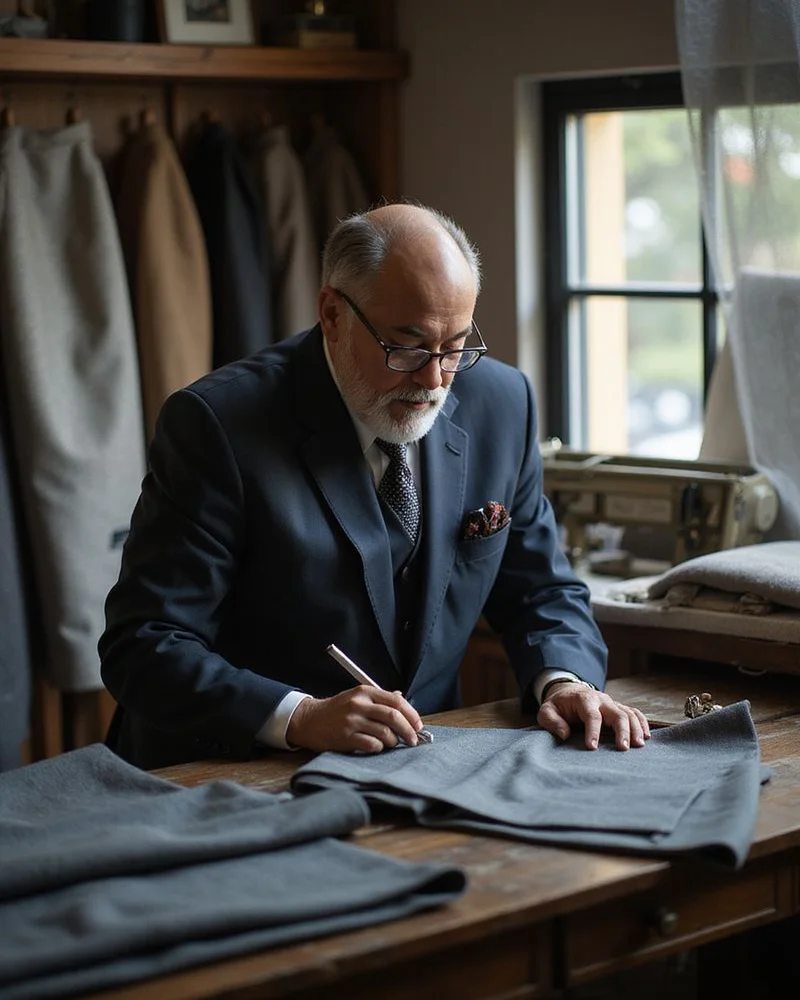 Master tailor in the One Tailor Petaling Jaya atelier